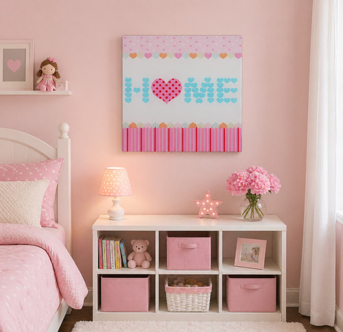 Home coloured glass wall art - home,