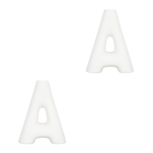 2pcs white ceramic vase - ceramic,