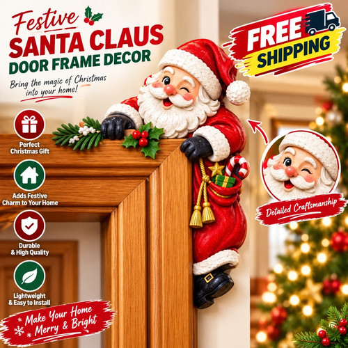 Flat christmas door - christmas,
