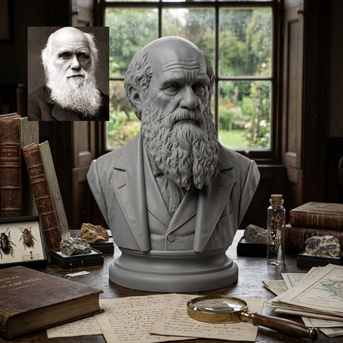 Charles darwin bust - bust,