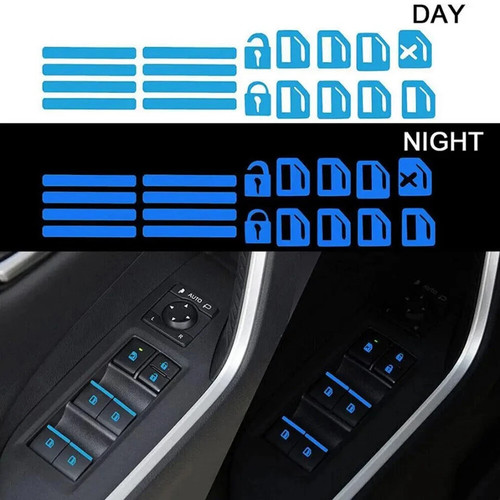 2pcs luminous blue vehicle car - blue,