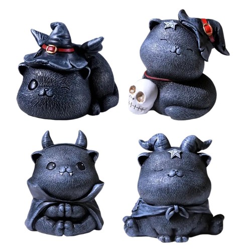 Cat statue resin tea - resin,