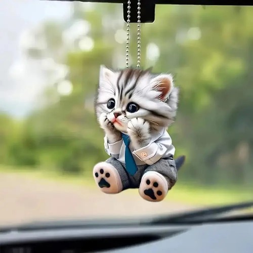 Cute cat car hanging ornament - cute,