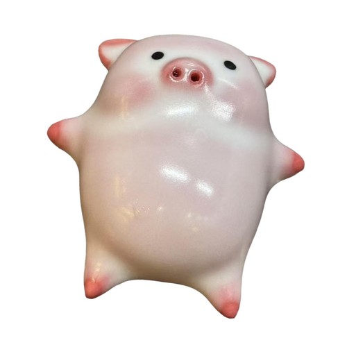 Pig statue ceramic - pig, tea