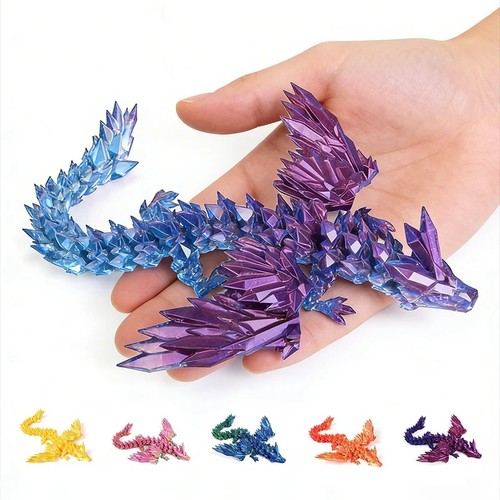 15cm printed dragon movable - 3d,