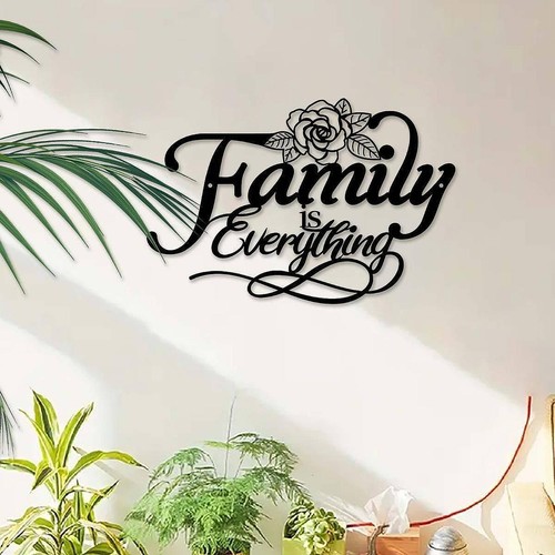 Iron family sign wall decor - iron,