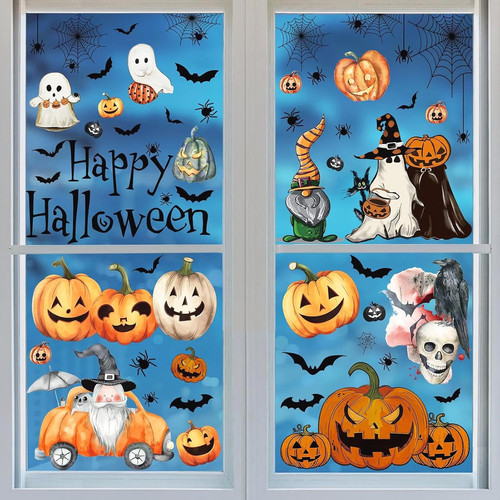 102 pcs halloween window - pcs,