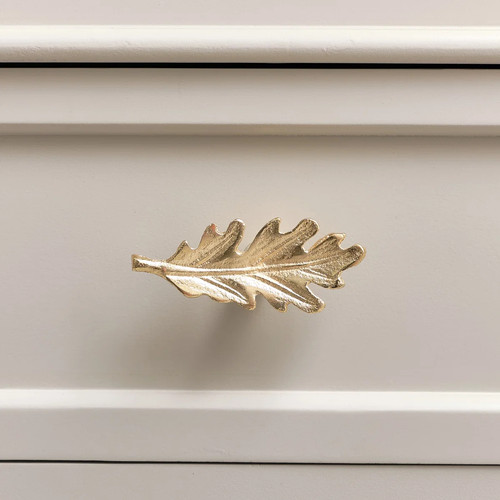 Shiny gold oak leaf - gold,